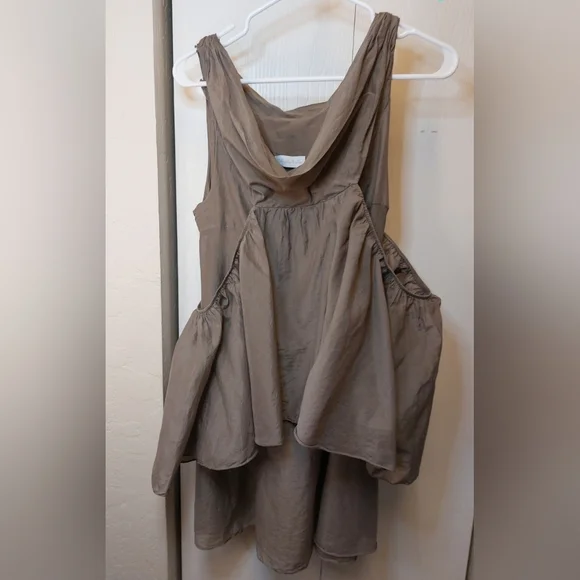 Gabriella Rocha Open Shoulder Cotton & Silk Flowy Top Size Medium Boxy Date Boho - Picture 4 of 13